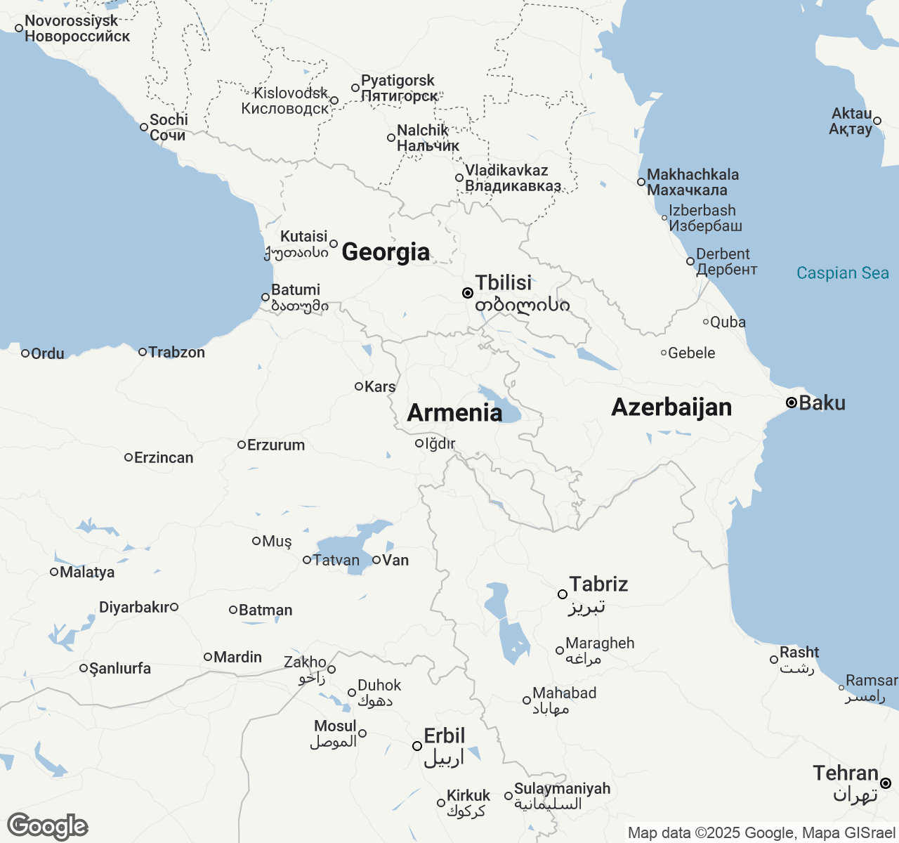 Map of Yerevan